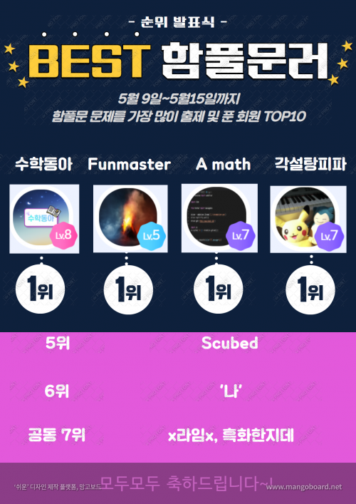 [함풀문 챌린지] 제 3회 순위발표식