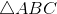 \bigtriangleup ABC