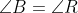 \angle B=\angle R