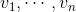 v_1, \cdots , v_n